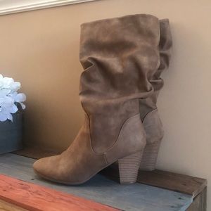 REDUCED Xoxo calf length heeled boots